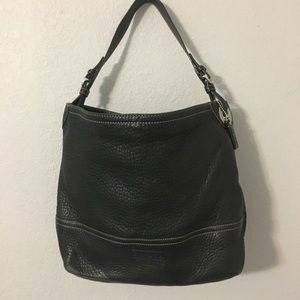 Coach Black Leather Shoulder Bag